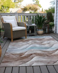 LOOMLAN Rugs Harmona Brown Washable Indoor-Outdoor Rug