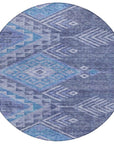 LOOMLAN Rugs Harmony Blue Washable Indoor-Outdoor Rug