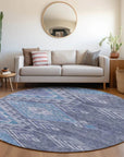 LOOMLAN Rugs Harmony Blue Washable Indoor-Outdoor Rug