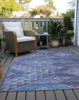 LOOMLAN Rugs Harmony Blue Washable Indoor-Outdoor Rug