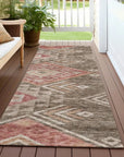LOOMLAN Rugs Harmony Brown Washable Indoor-Outdoor Rug
