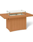 HDPE Poly Wood Rectangular Fire Table USA Made - LOOMLAN - Breezesta - Outdoor Fire Tables
