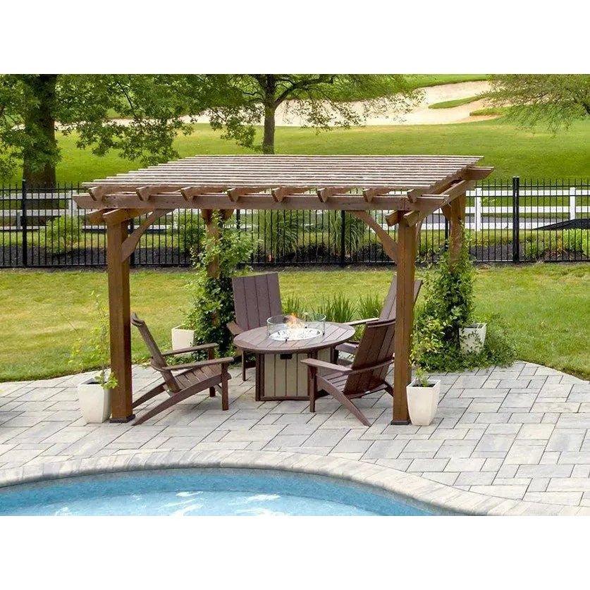 HDPE Round Fire Pit Table USA Made Elementz Blaze - LOOMLAN - Breezesta - Outdoor Fire Tables