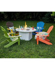 HDPE Round Fire Pit Table USA Made Elementz Blaze - LOOMLAN - Breezesta - Outdoor Fire Tables