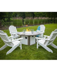 HDPE Round Fire Pit Table USA Made Elementz Blaze - LOOMLAN - Breezesta - Outdoor Fire Tables
