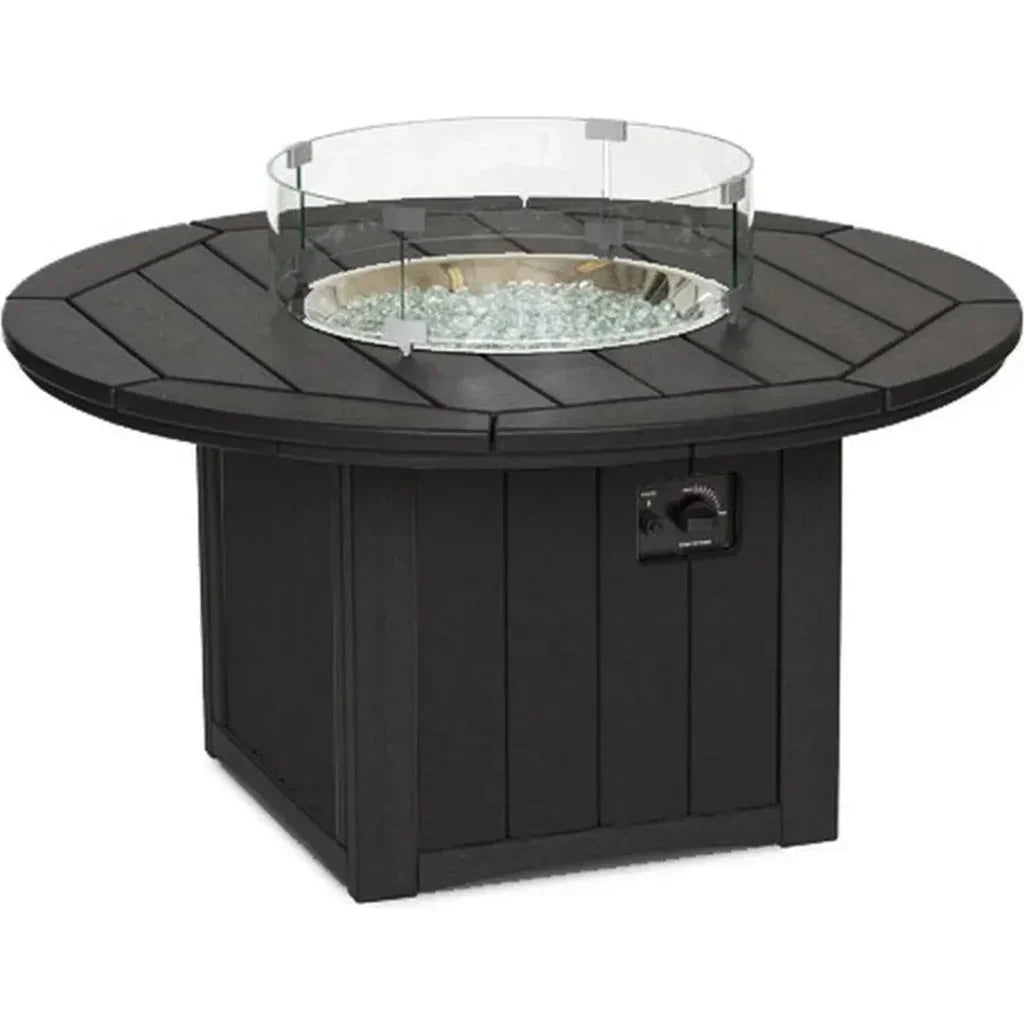 HDPE Round Fire Pit Table USA Made Elementz Blaze - LOOMLAN - Breezesta - Outdoor Fire Tables