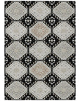 LOOMLAN Rugs Henriette Black Washable Indoor-Outdoor Rug