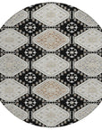 LOOMLAN Rugs Henriette Black Washable Indoor-Outdoor Rug