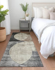 LOOMLAN Rugs Henry Pewter Washable Indoor-Outdoor Rug