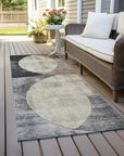 LOOMLAN Rugs Henry Pewter Washable Indoor-Outdoor Rug