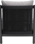 Horizon Aluminum Gray Armless Accent Chair - LOOMLAN - Zuo Modern - Outdoor Accent Chairs