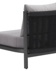 Horizon Aluminum Gray Armless Accent Chair - LOOMLAN - Zuo Modern - Outdoor Accent Chairs