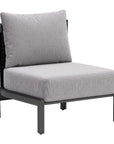 Horizon Aluminum Gray Armless Accent Chair - LOOMLAN - Zuo Modern - Outdoor Accent Chairs