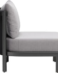Horizon Aluminum Gray Armless Accent Chair - LOOMLAN - Zuo Modern - Outdoor Accent Chairs