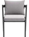 Horizon Aluminum Gray Dining Chair 2PC - LOOMLAN - Zuo Modern - Outdoor Dining Chairs