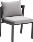 Horizon Aluminum Gray Dining Chair 2PC - LOOMLAN - Zuo Modern - Outdoor Dining Chairs