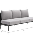 Horizon Gray Sofa - LOOMLAN - Zuo Modern - Outdoor Sofas & Loveseats