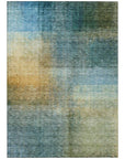 LOOMLAN Rugs Hue Blue Washable Indoor-Outdoor Rug