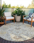 LOOMLAN Rugs Ilyara Beige Washable Indoor-Outdoor Rug