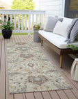LOOMLAN Rugs Ilyara Beige Washable Indoor-Outdoor Rug