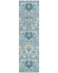 LOOMLAN Rugs Ilyara Blue Washable Indoor-Outdoor Rug