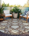 LOOMLAN Rugs Ilyara Brown Washable Indoor-Outdoor Rug