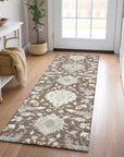 LOOMLAN Rugs Ilyara Brown Washable Indoor-Outdoor Rug
