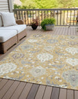 LOOMLAN Rugs Ilyara Gold Washable Indoor-Outdoor Rug