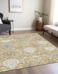 LOOMLAN Rugs Ilyara Gold Washable Indoor-Outdoor Rug