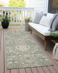 LOOMLAN Rugs Ilyara Green Washable Indoor-Outdoor Rug