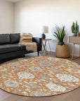 LOOMLAN Rugs Ilyara Orange Washable Indoor-Outdoor Rug