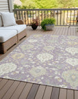 LOOMLAN Rugs Ilyara Purple Washable Indoor-Outdoor Rug