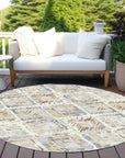 LOOMLAN Rugs Ilyone Ivory Washable Indoor-Outdoor Rug