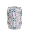 Indigo Girl Modern Ceramic Outdoor Garden Stool - LOOMLAN - Wildwood - Poufs and Stools