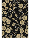 LOOMLAN Rugs Inoa Black Washable Indoor-Outdoor Rug