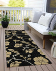 LOOMLAN Rugs Inoa Black Washable Indoor-Outdoor Rug