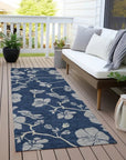 LOOMLAN Rugs Inoa Blue Washable Indoor-Outdoor Rug