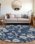 LOOMLAN Rugs Inoa Blue Washable Indoor-Outdoor Rug