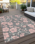 LOOMLAN Rugs Inoa Gray Washable Indoor-Outdoor Rug