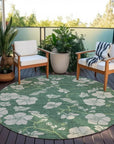 LOOMLAN Rugs Inoa Green Washable Indoor-Outdoor Rug
