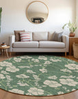 LOOMLAN Rugs Inoa Green Washable Indoor-Outdoor Rug