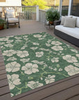 LOOMLAN Rugs Inoa Green Washable Indoor-Outdoor Rug