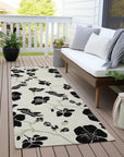 LOOMLAN Rugs Inoa Ivory Washable Indoor-Outdoor Rug