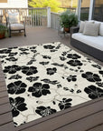 LOOMLAN Rugs Inoa Ivory Washable Indoor-Outdoor Rug