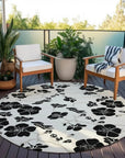 LOOMLAN Rugs Inoa Ivory Washable Indoor-Outdoor Rug