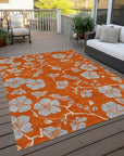 LOOMLAN Rugs Inoa Orange Washable Indoor-Outdoor Rug