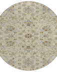 LOOMLAN Rugs Irene Beige Washable Indoor-Outdoor Rug