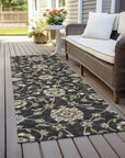 LOOMLAN Rugs Irene Black Washable Indoor-Outdoor Rug