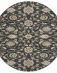 LOOMLAN Rugs Irene Black Washable Indoor-Outdoor Rug