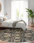 LOOMLAN Rugs Irene Black Washable Indoor-Outdoor Rug